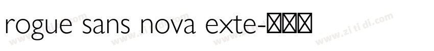 rogue sans nova exte字体转换
